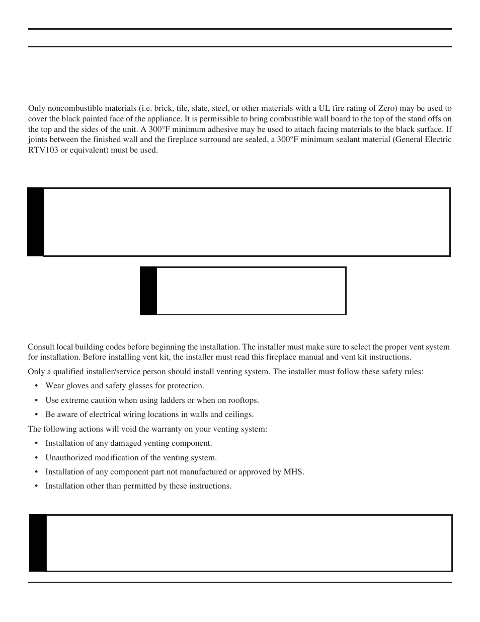 Monessen Hearth Direct Vent Gas Fireplace KHLDV SERIES User Manual | Page 12 / 52