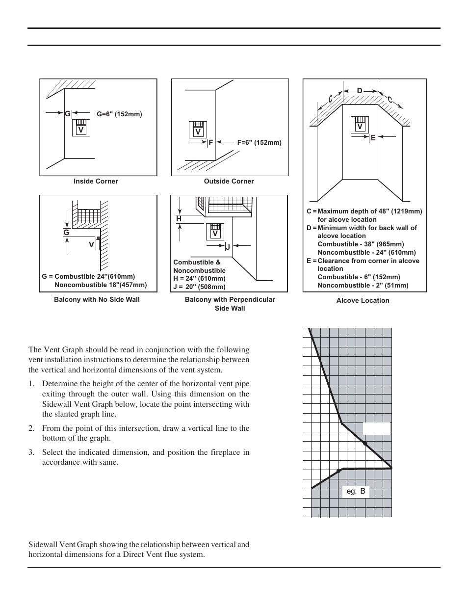Vent installation | Monessen Hearth Direct Vent Gas Fireplace KHLDV SERIES User Manual | Page 16 / 52