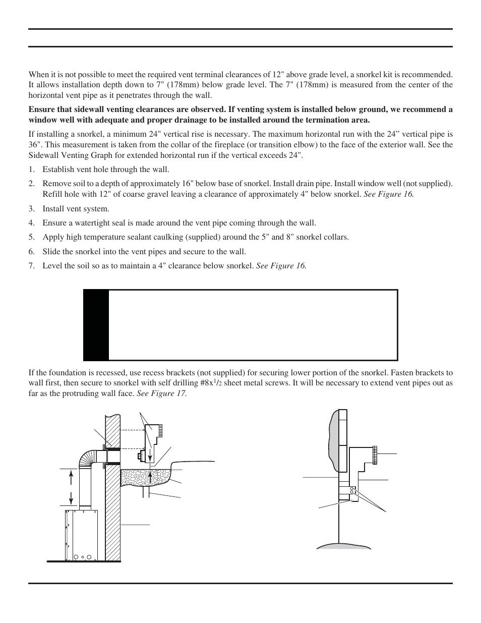Vent installation, Warning | Monessen Hearth Direct Vent Gas Fireplace KHLDV SERIES User Manual | Page 19 / 52