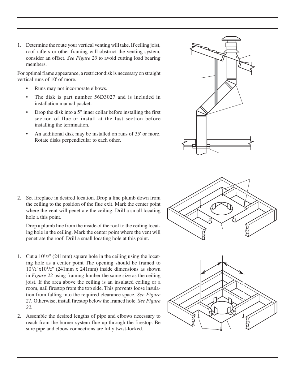 Vent installation | Monessen Hearth Direct Vent Gas Fireplace KHLDV SERIES User Manual | Page 21 / 52