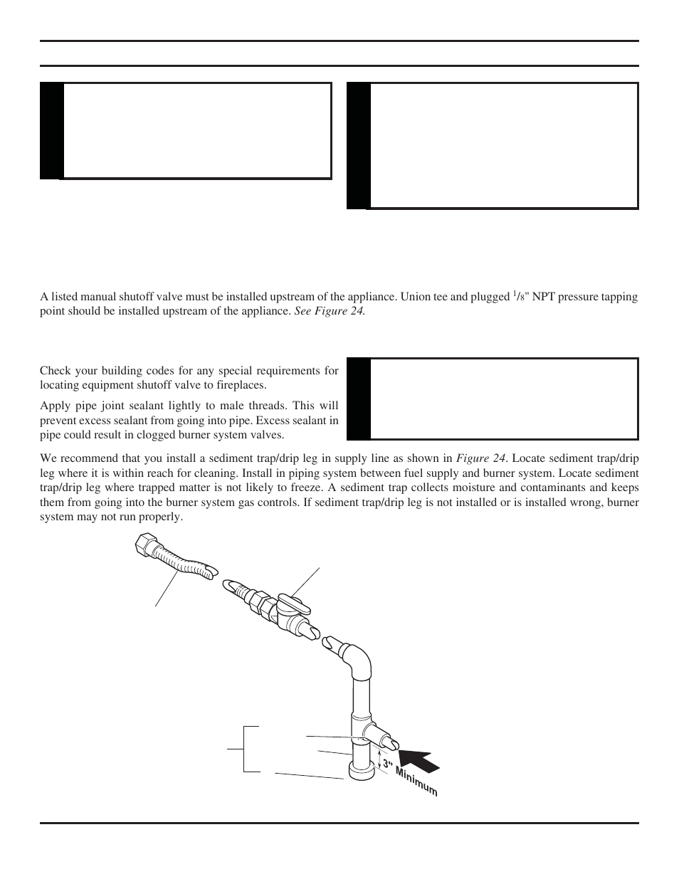 Fireplace installation, Caution, Warning | Monessen Hearth Direct Vent Gas Fireplace KHLDV SERIES User Manual | Page 24 / 52