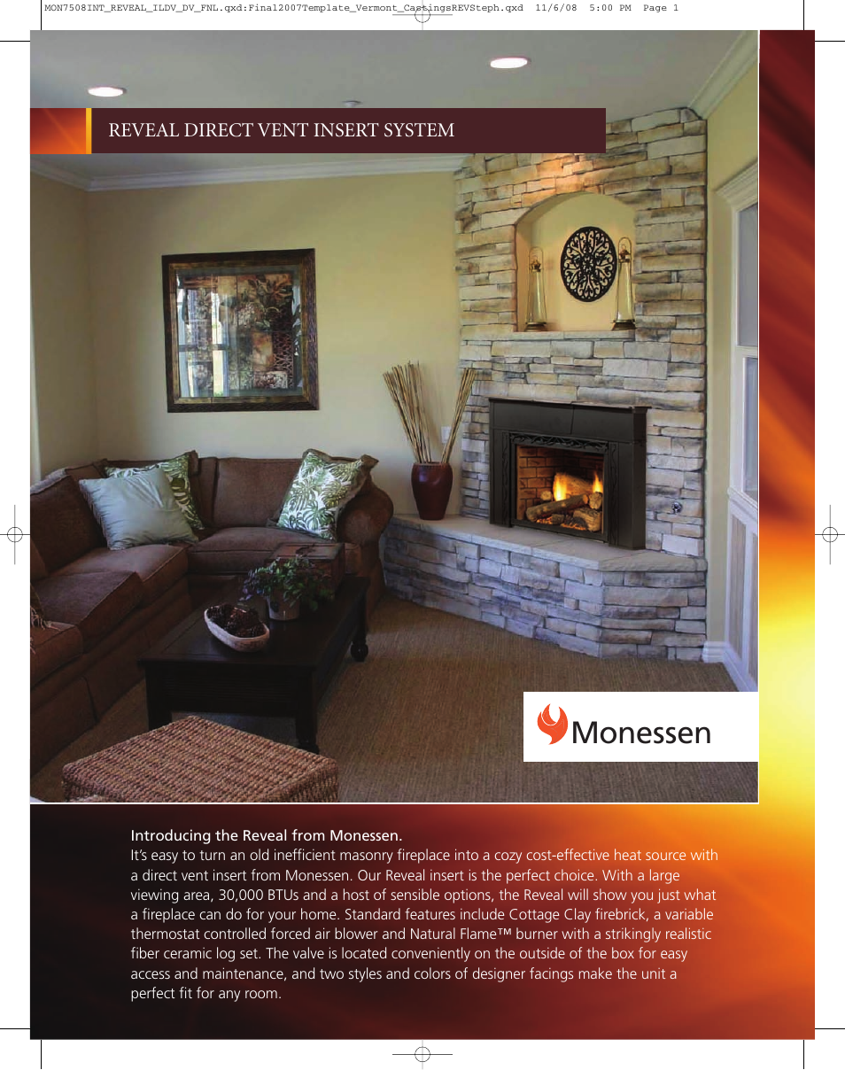 Monessen Hearth ILDV30 User Manual | 2 pages