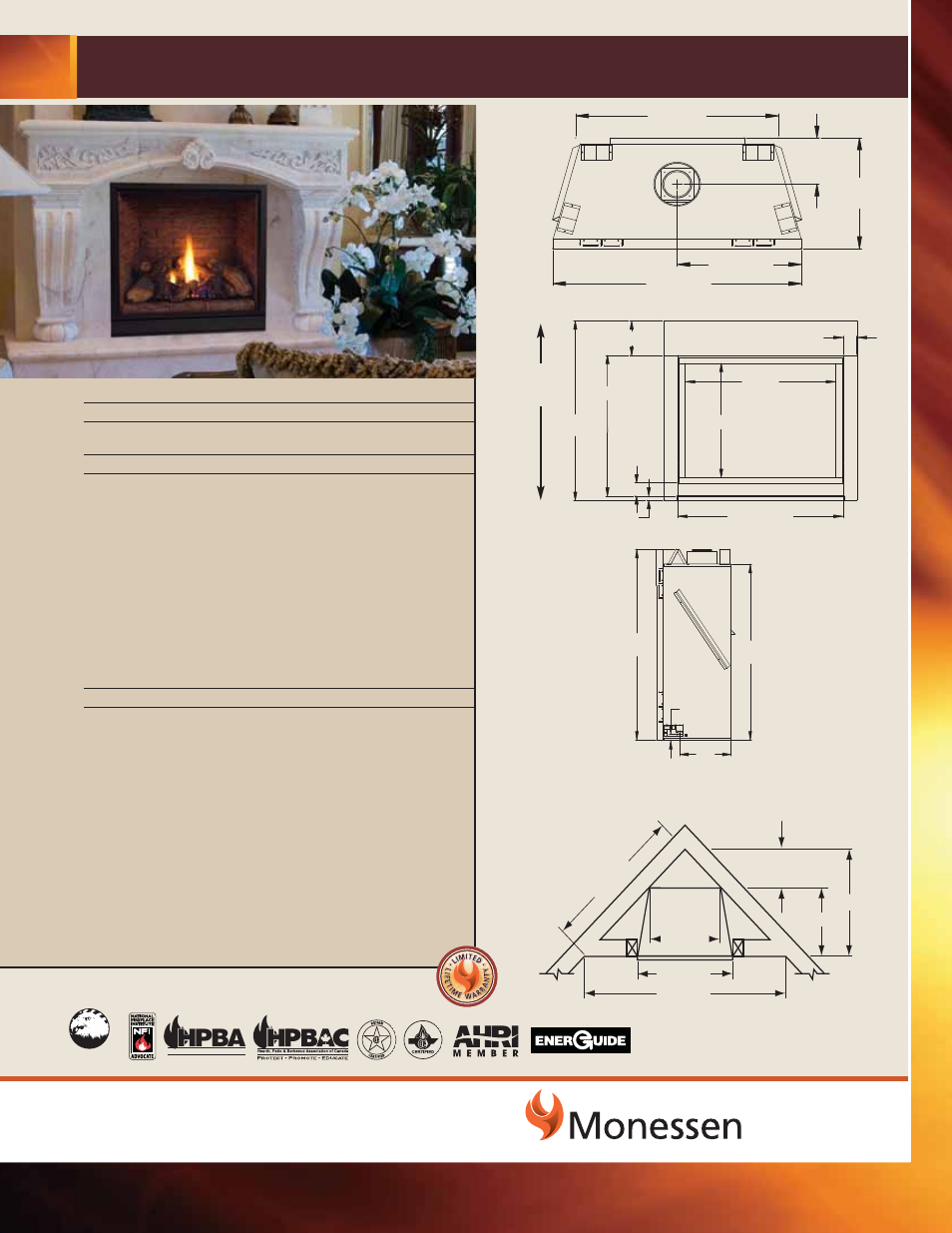 Monessen Hearth Direct Vent BLDV500 User Manual | 1 page