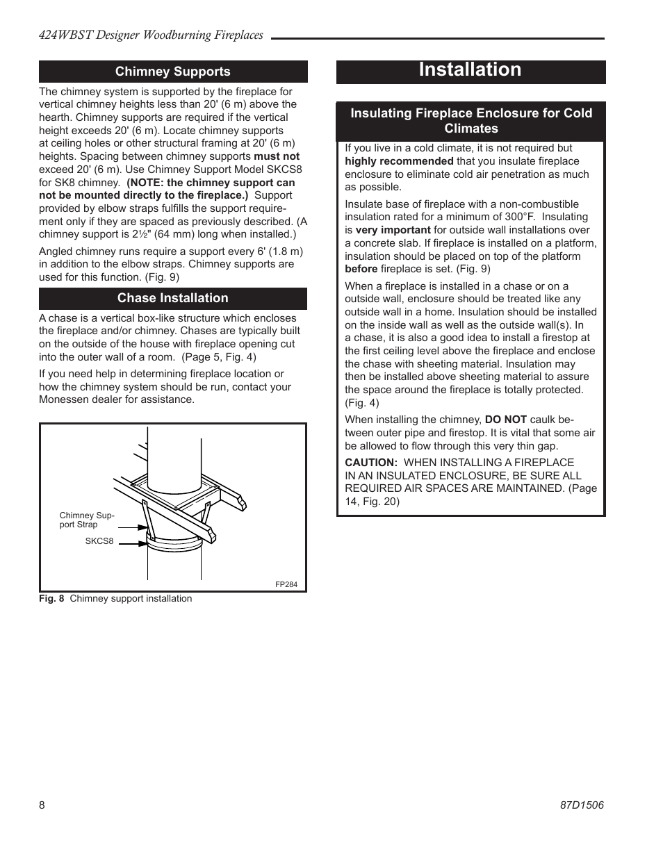 Installation | Monessen Hearth 424WBST User Manual | Page 8 / 24