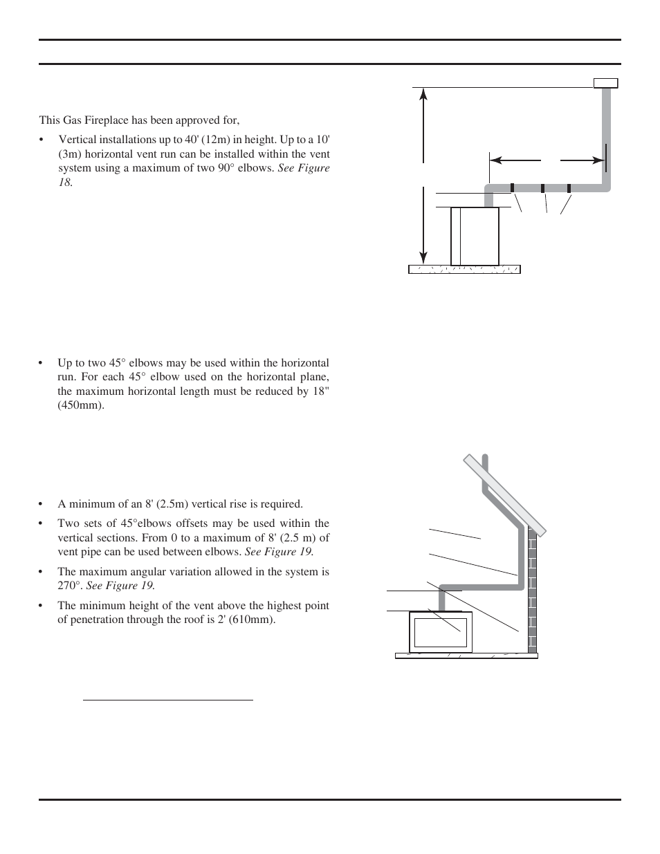 Vent installation | Monessen Hearth Direct Vent BLDV400 User Manual | Page 20 / 46