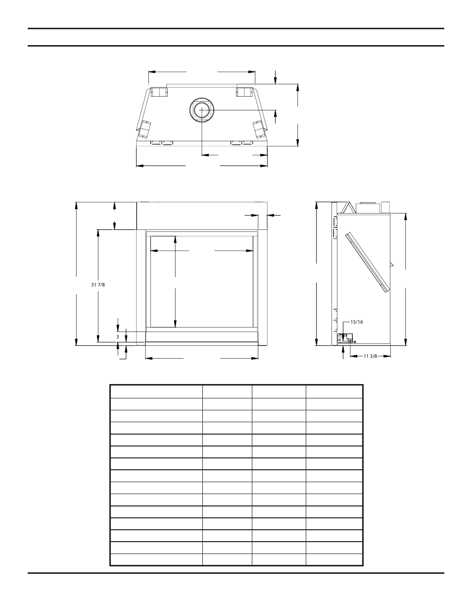 Pre-installation information, Fireplace dimensions, Figure 3 - fireplace dimensions | Monessen Hearth Direct Vent BLDV400 User Manual | Page 8 / 46