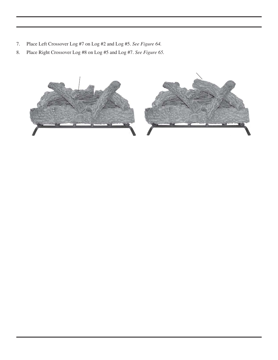 Log placement | Monessen Hearth VWF30 User Manual | Page 22 / 56