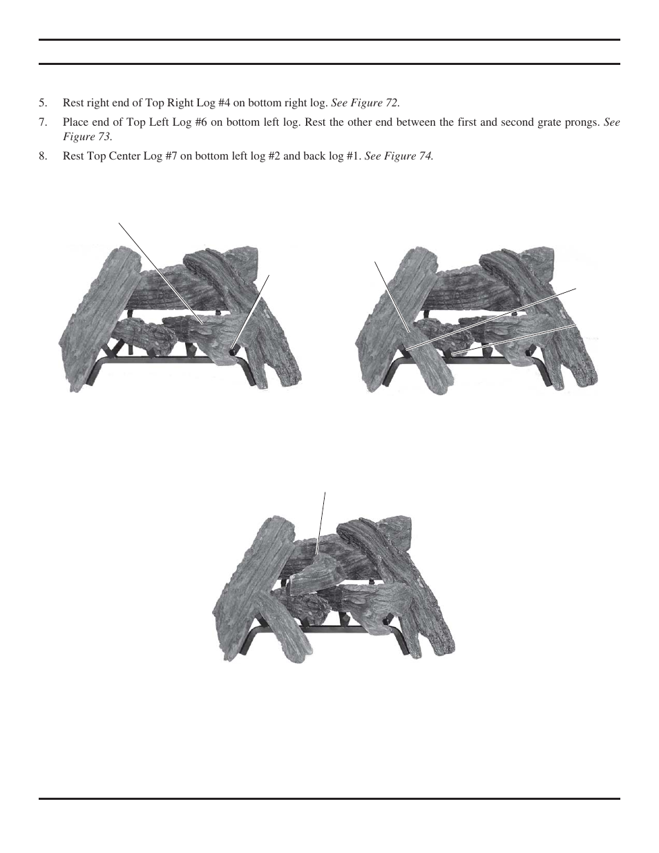 Log placement | Monessen Hearth VWF30 User Manual | Page 25 / 56