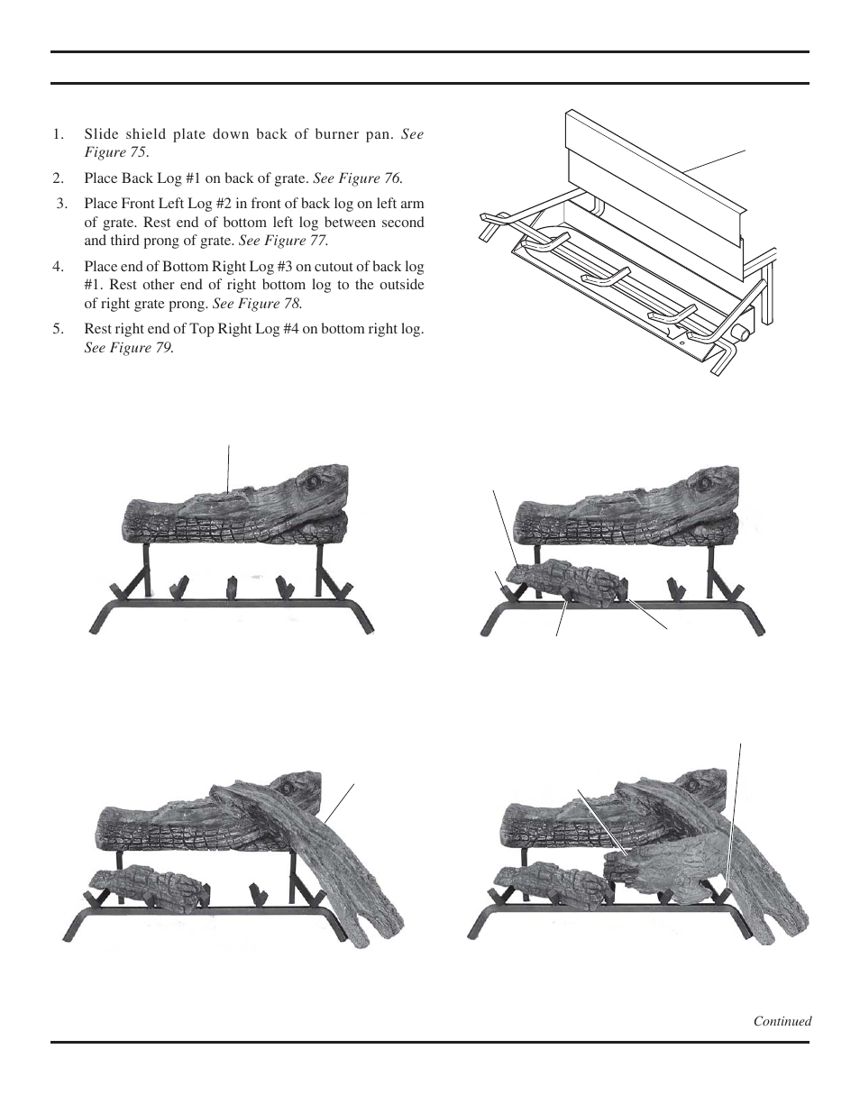 Log placement | Monessen Hearth VWF30 User Manual | Page 26 / 56