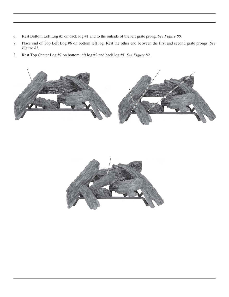Log placement | Monessen Hearth VWF30 User Manual | Page 27 / 56