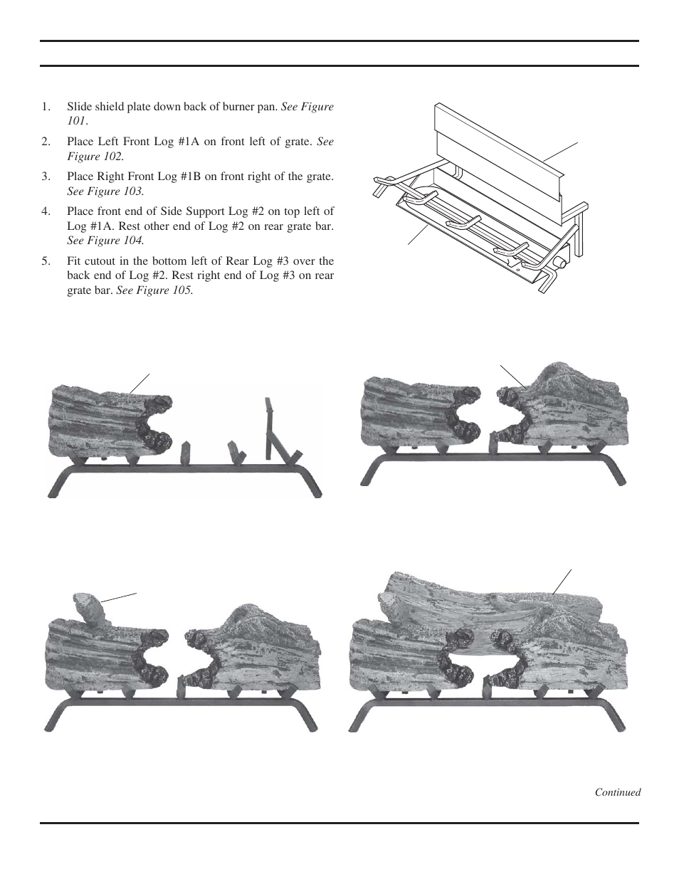 Log placement | Monessen Hearth VWF30 User Manual | Page 32 / 56