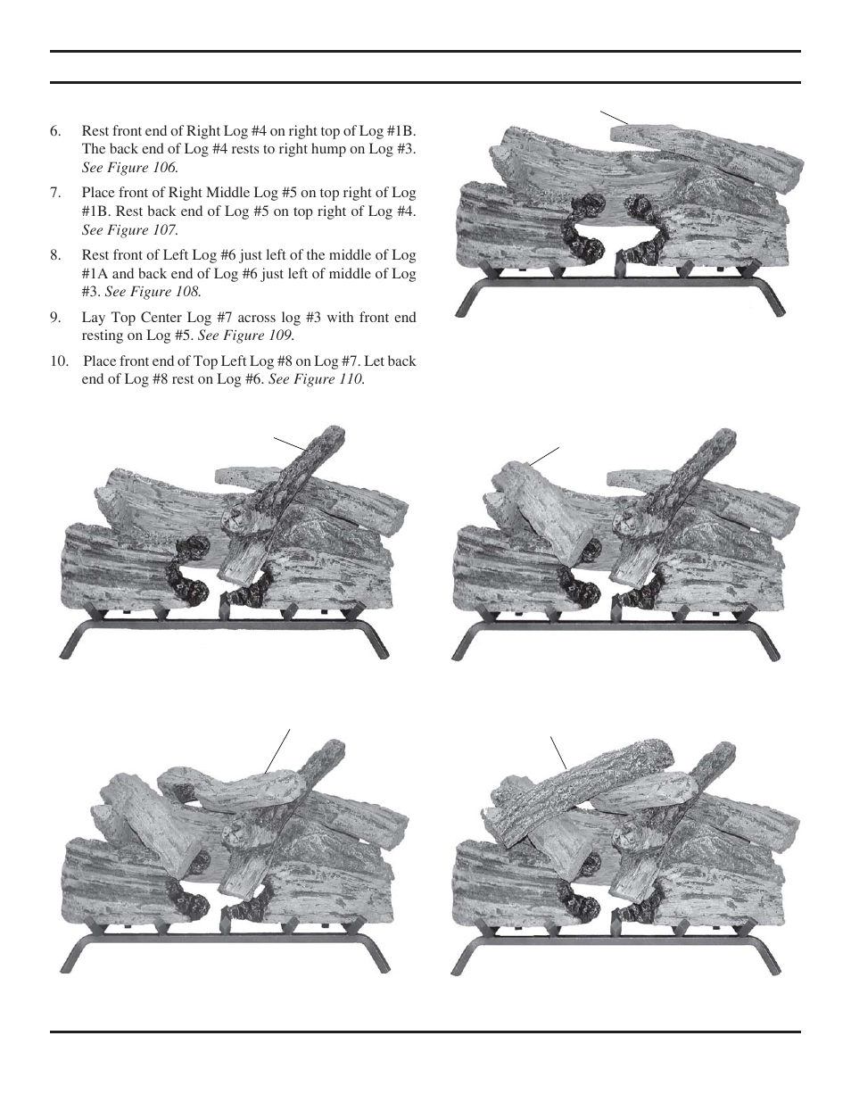 Log placement | Monessen Hearth VWF30 User Manual | Page 33 / 56