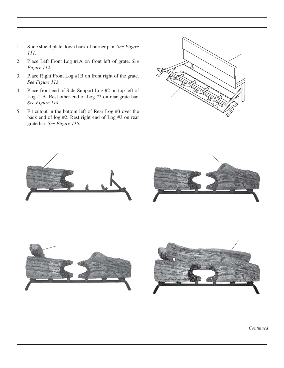 Log placement | Monessen Hearth VWF30 User Manual | Page 34 / 56