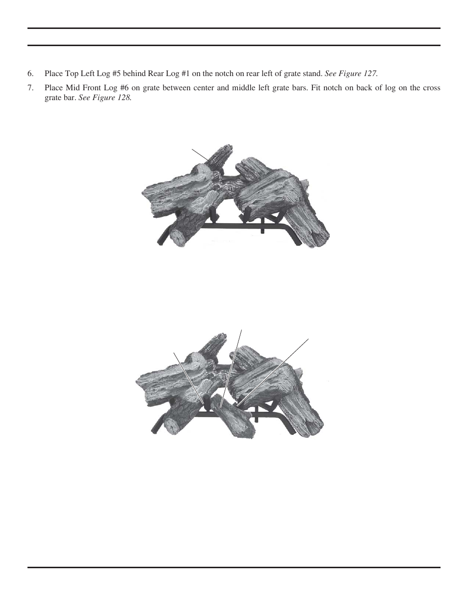 Log placement | Monessen Hearth VWF30 User Manual | Page 37 / 56
