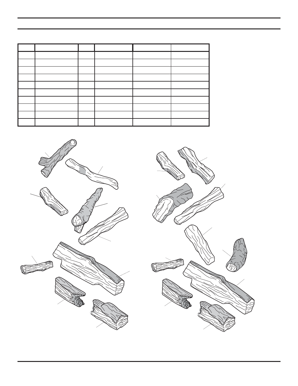 Replacement parts | Monessen Hearth VWF30 User Manual | Page 51 / 56