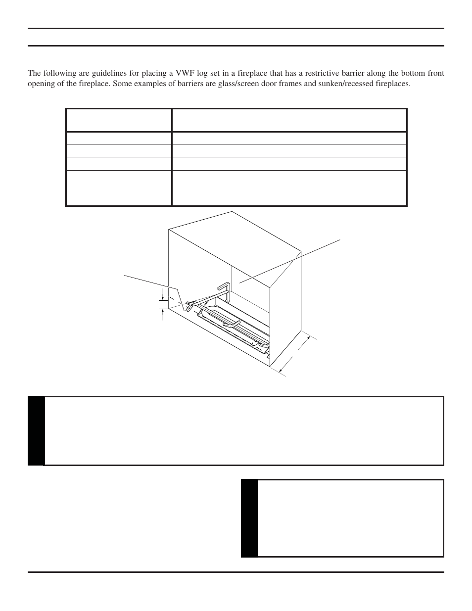 Warning, Caution | Monessen Hearth VWF30 User Manual | Page 6 / 56