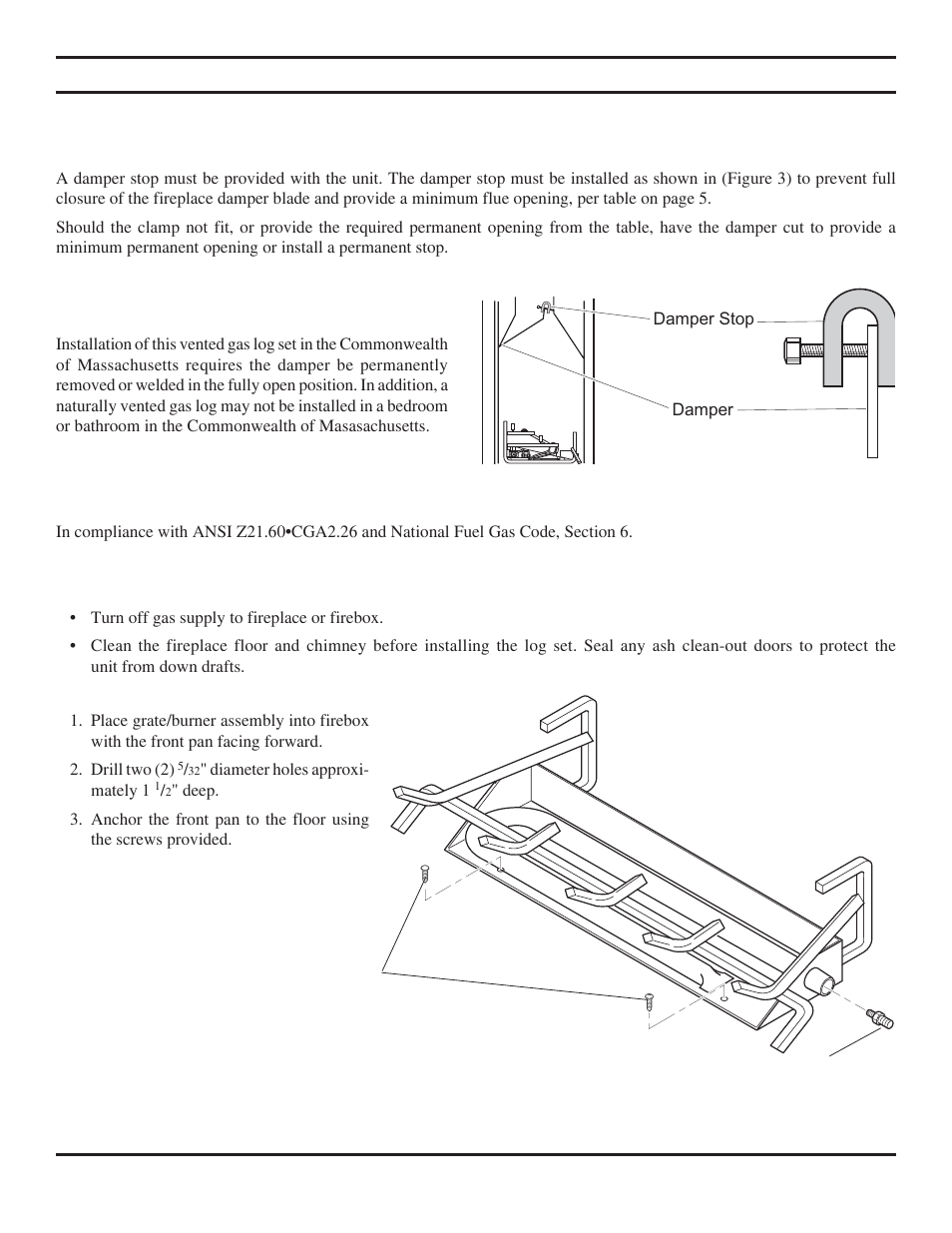 Installation | Monessen Hearth VWF30 User Manual | Page 7 / 56