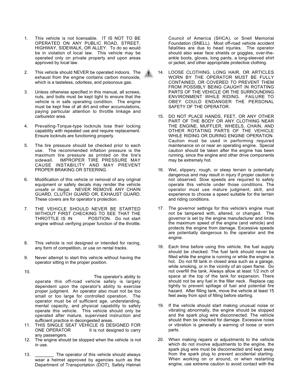 Mini BAJA MOTORSPORTS User Manual | Page 2 / 8