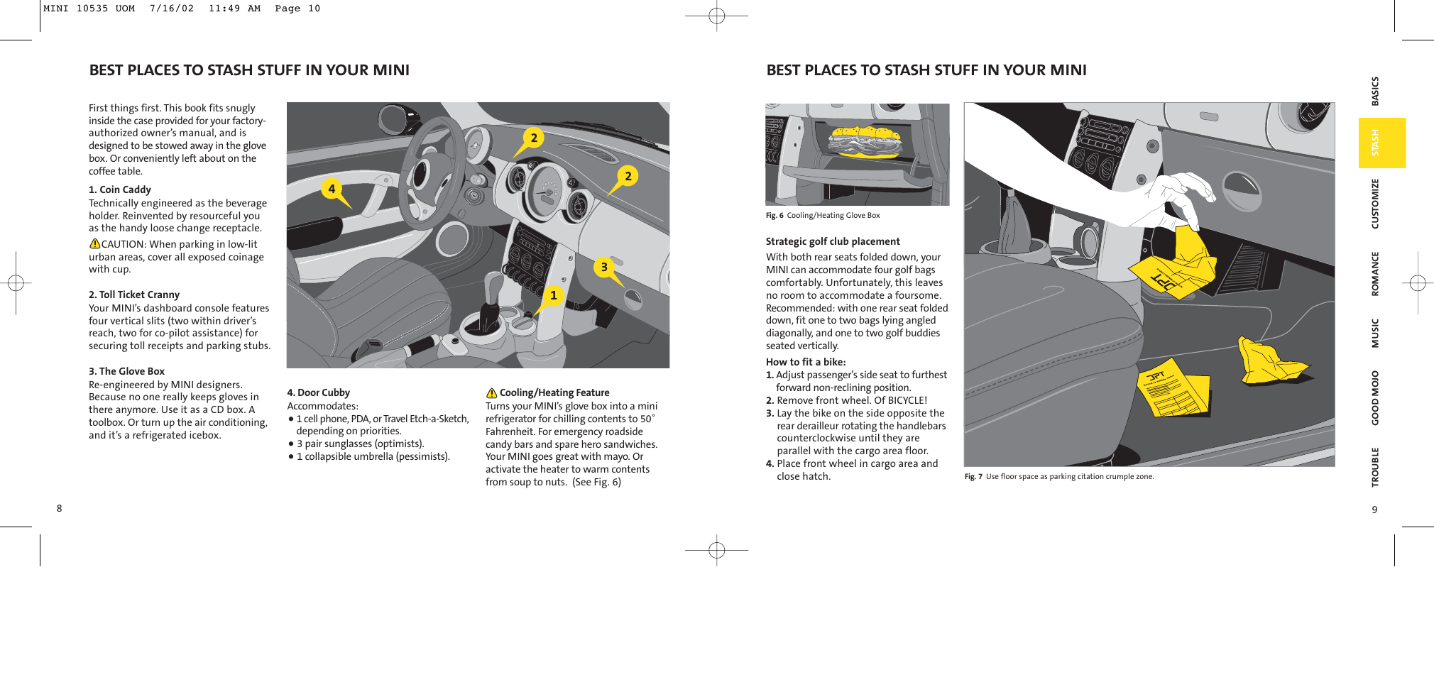 Best places to stash stuff in your mini | Mini car User Manual | Page 6 / 19