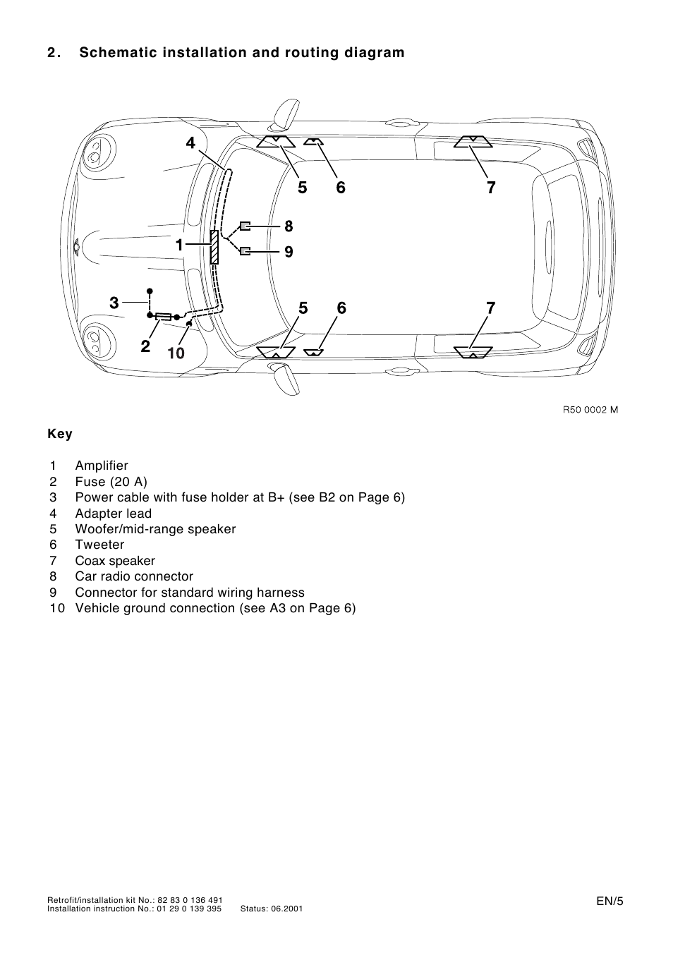 Schematic installation and routing diagram, 2 . schematic installation and routing diagram | Mini R53 User Manual | Page 5 / 13