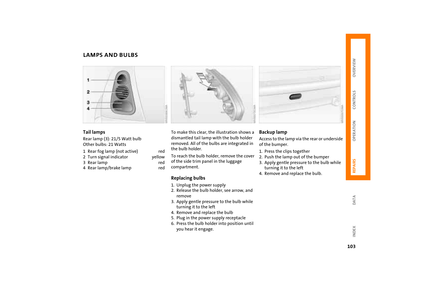 Mini COOPER User Manual | Page 105 / 140