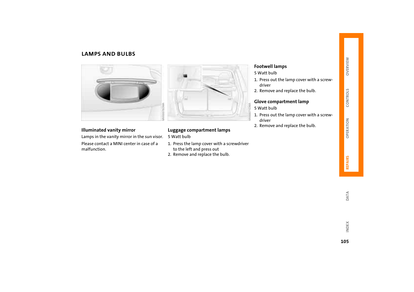 Mini COOPER User Manual | Page 107 / 140