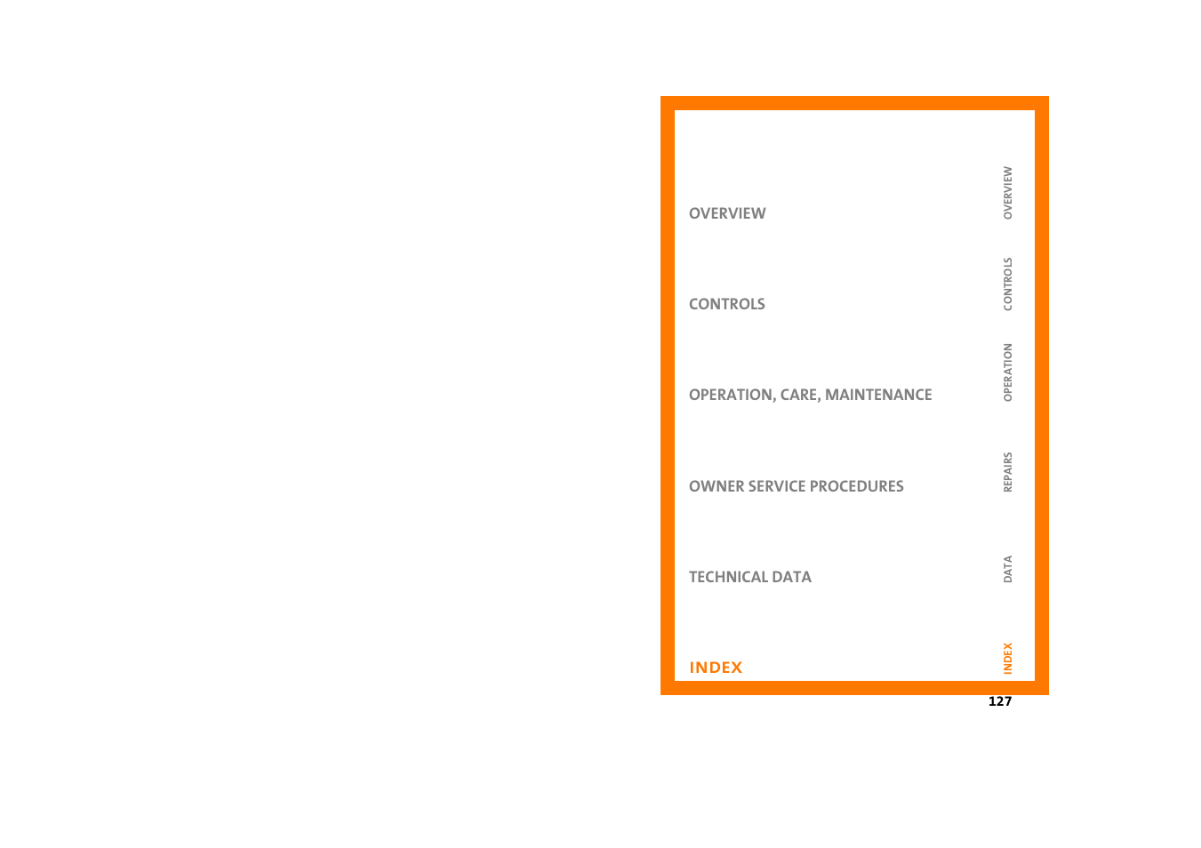 Index | Mini COOPER User Manual | Page 129 / 140