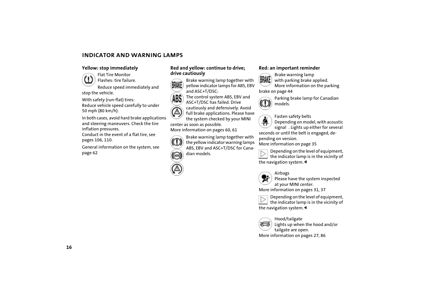 Mini COOPER User Manual | Page 18 / 140