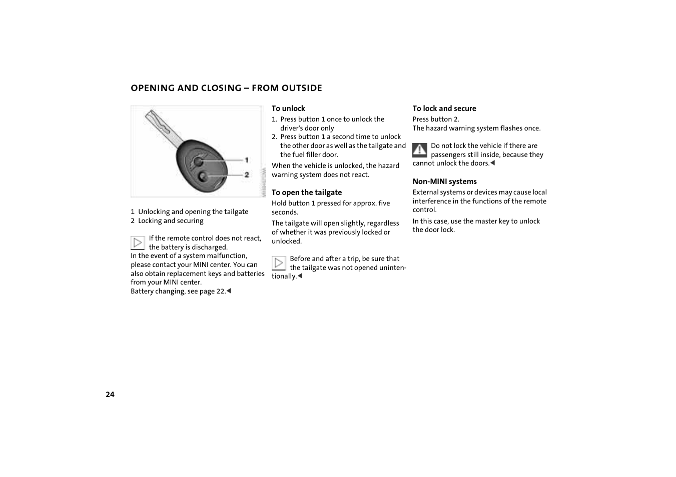 Mini COOPER User Manual | Page 26 / 140