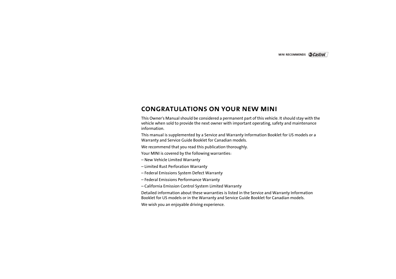 Mini COOPER User Manual | Page 3 / 140