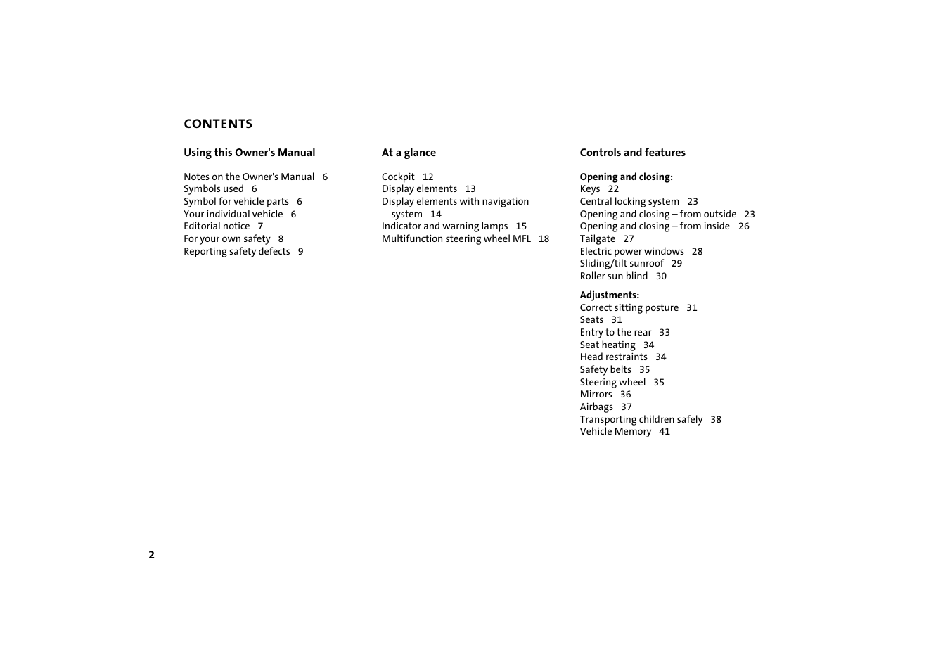 Mini COOPER User Manual | Page 4 / 140