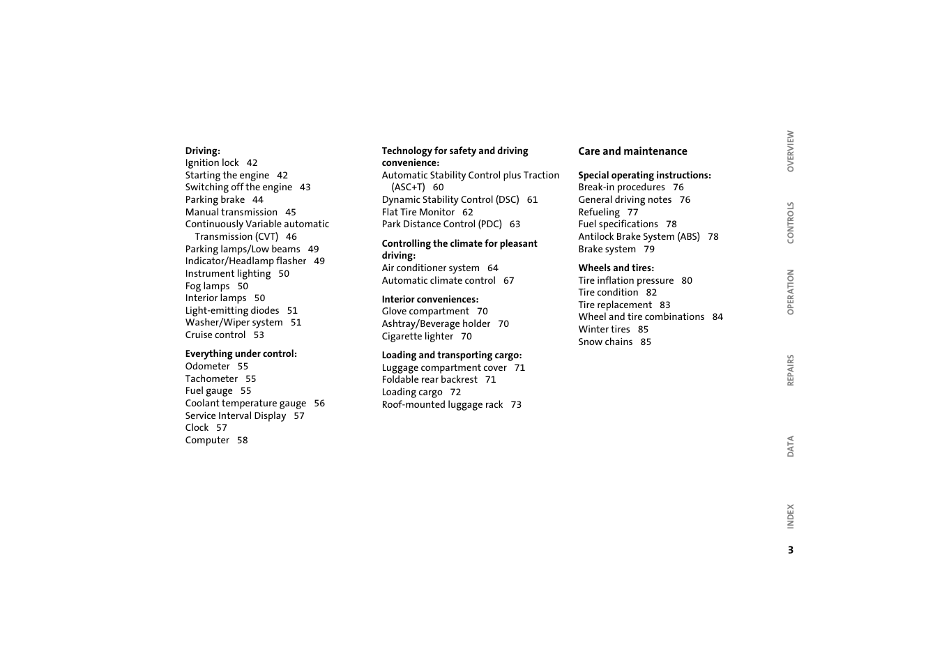 Mini COOPER User Manual | Page 5 / 140