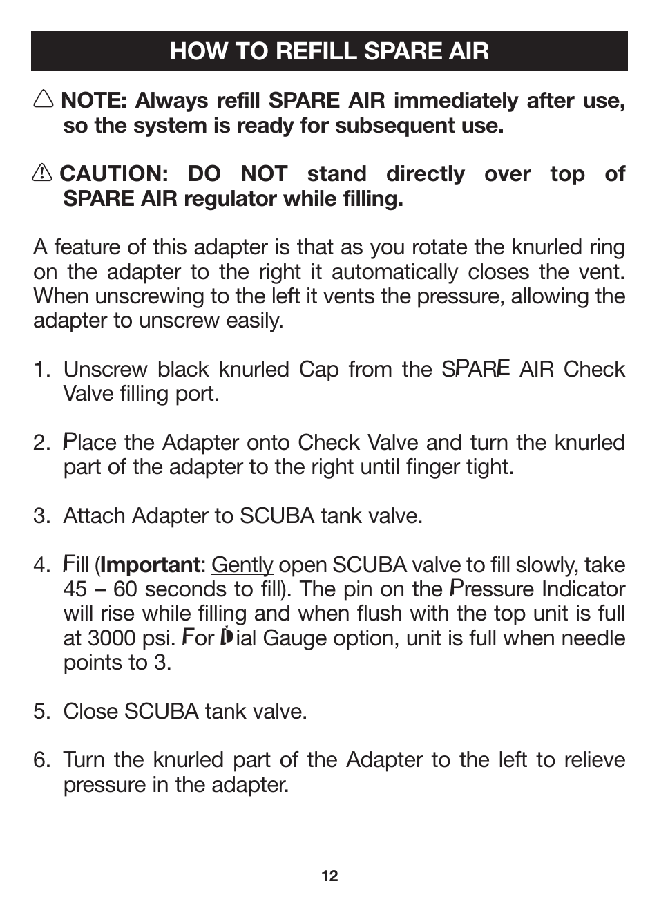 Mini SPARE AIR User Manual | Page 16 / 20