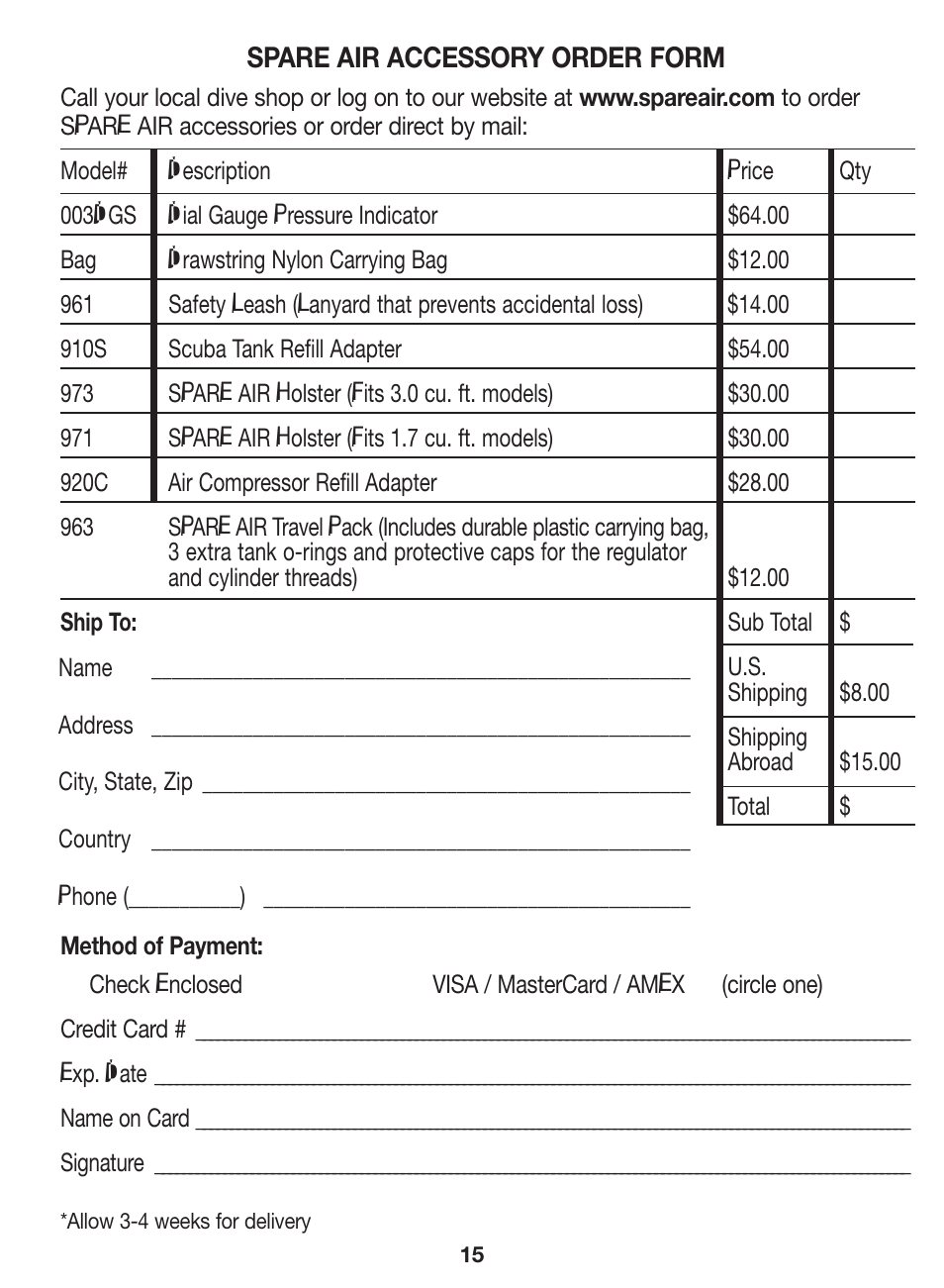 Mini SPARE AIR User Manual | Page 19 / 20