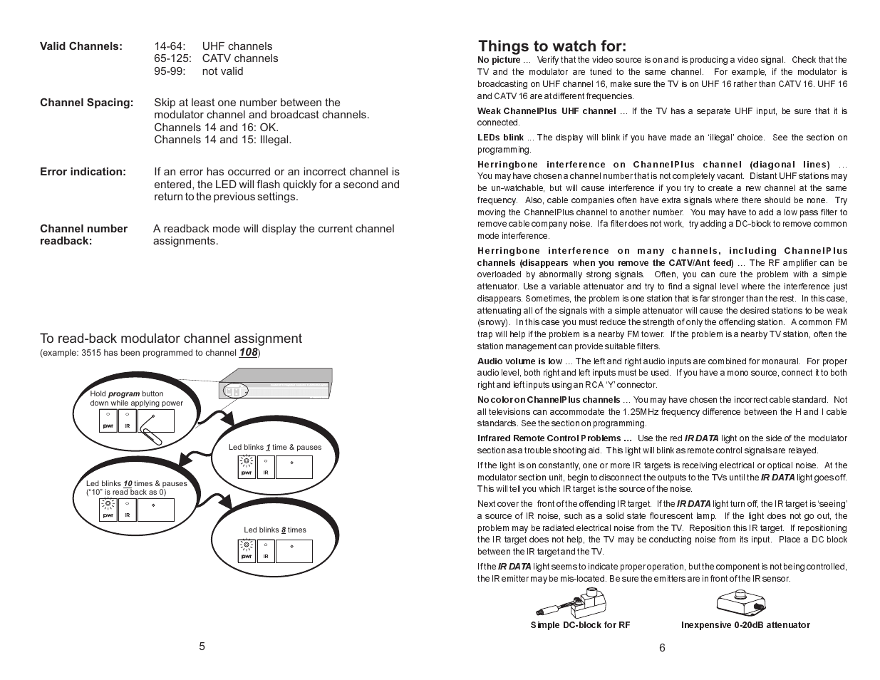 Things to watch for | Multiplex Technology CHANNEL PLUS 3515 User Manual | Page 3 / 4