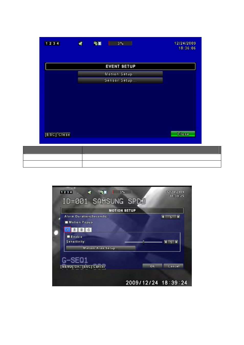 3 event setup | Multiplex Technology 4CH H.264 User Manual | Page 18 / 47