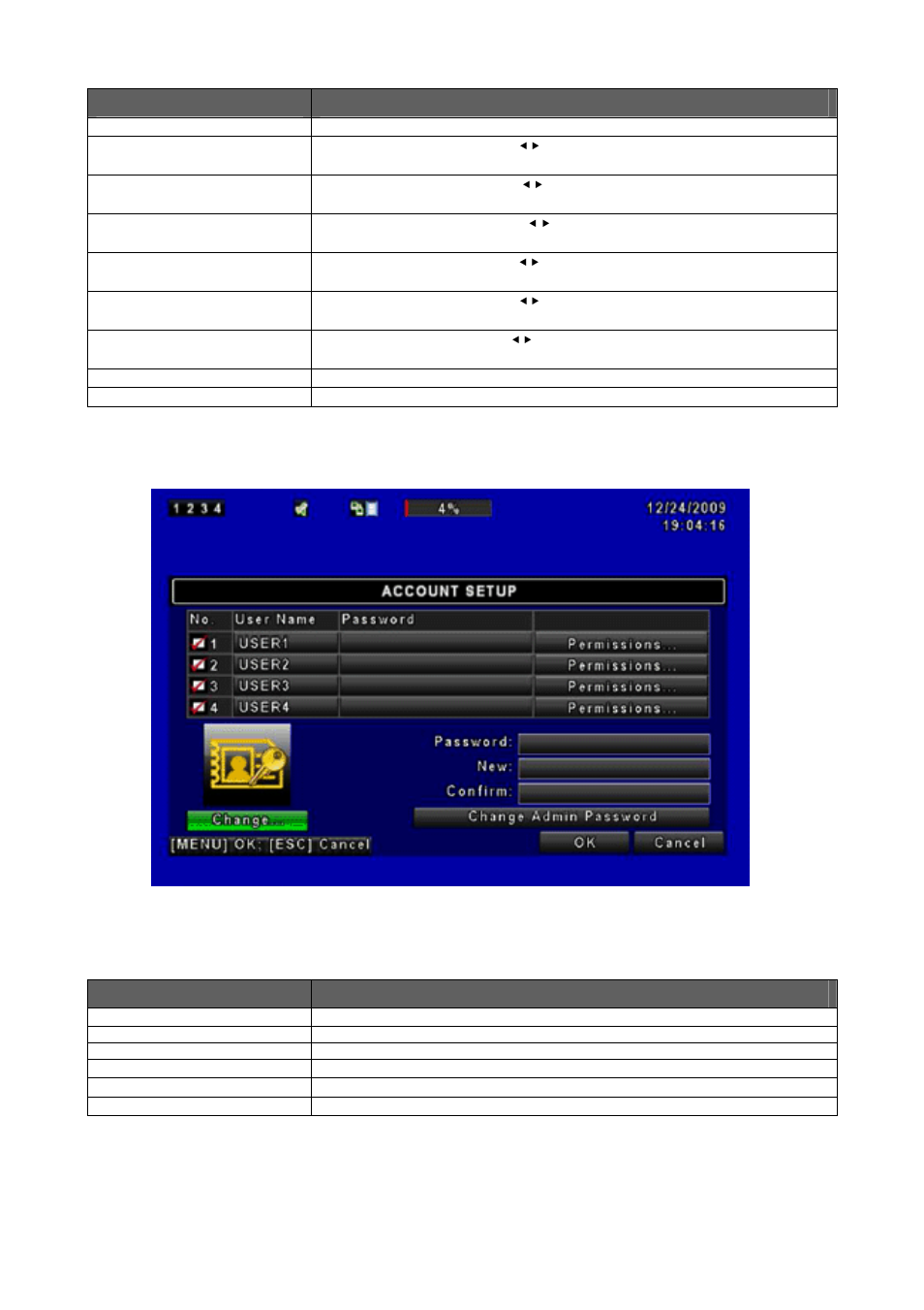 6 account setup | Multiplex Technology 4CH H.264 User Manual | Page 23 / 47