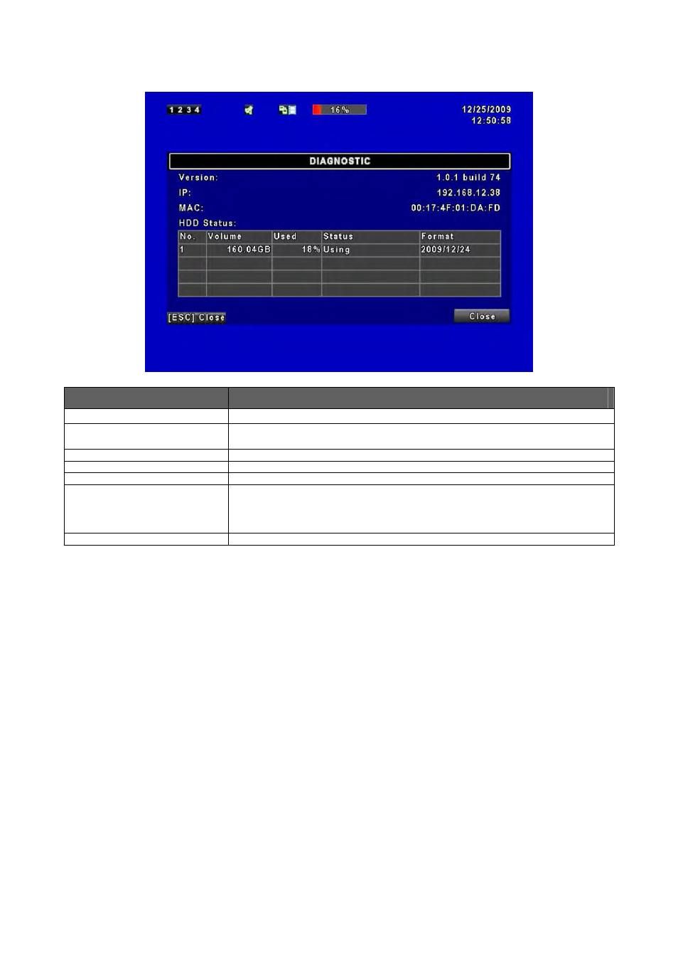 11 diagnostic | Multiplex Technology 4CH H.264 User Manual | Page 39 / 47