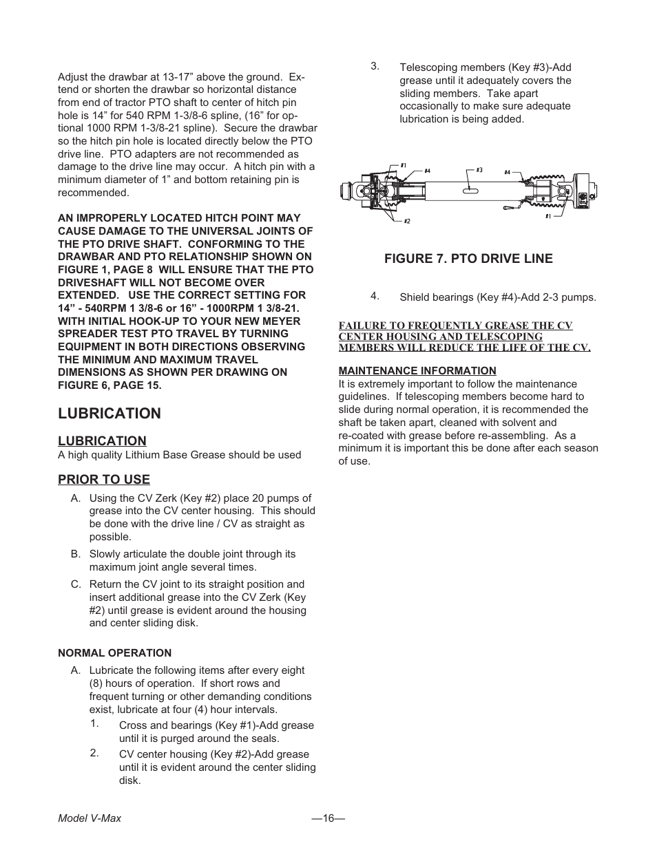 Lu bri ca tion 16, Lubrication | Meyer V- MAX 3954 User Manual | Page 16 / 60