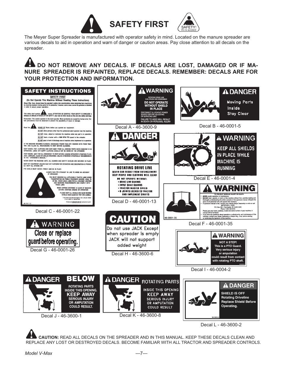 Safety first | Meyer V- MAX 3954 User Manual | Page 7 / 60