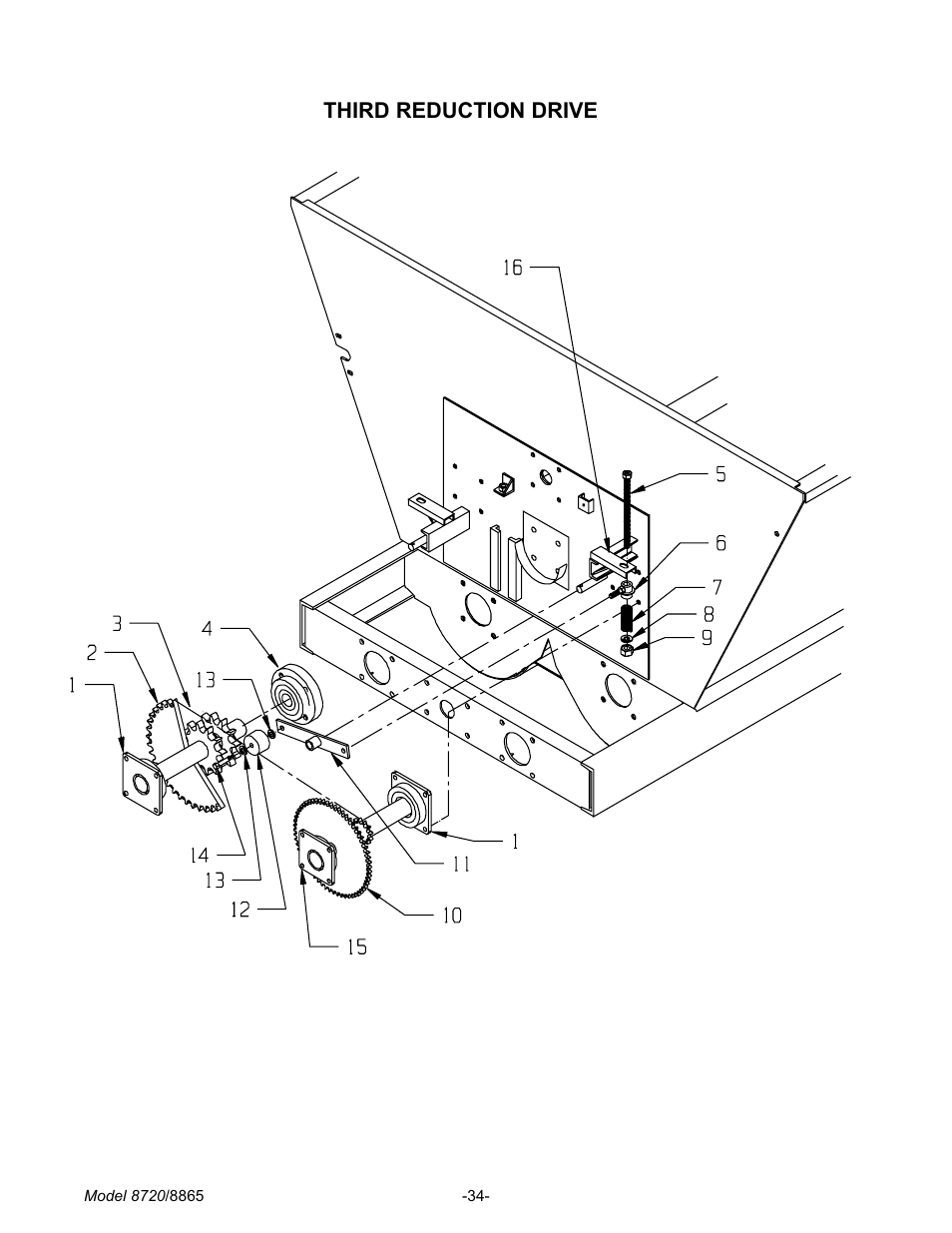 Third re duc tion drive 34, Third reduction drive | Meyer 8720 User Manual | Page 34 / 64