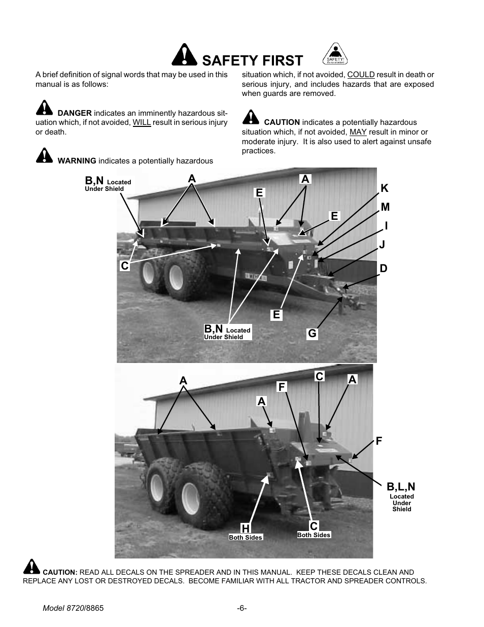 Safety first 6, Safety first, Ae i b,n | Kc b,n, Af b,l,n | Meyer 8720 User Manual | Page 6 / 64