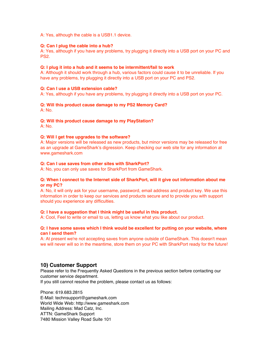 Mad Catz SharkPort PS2 User Manual | Page 14 / 16
