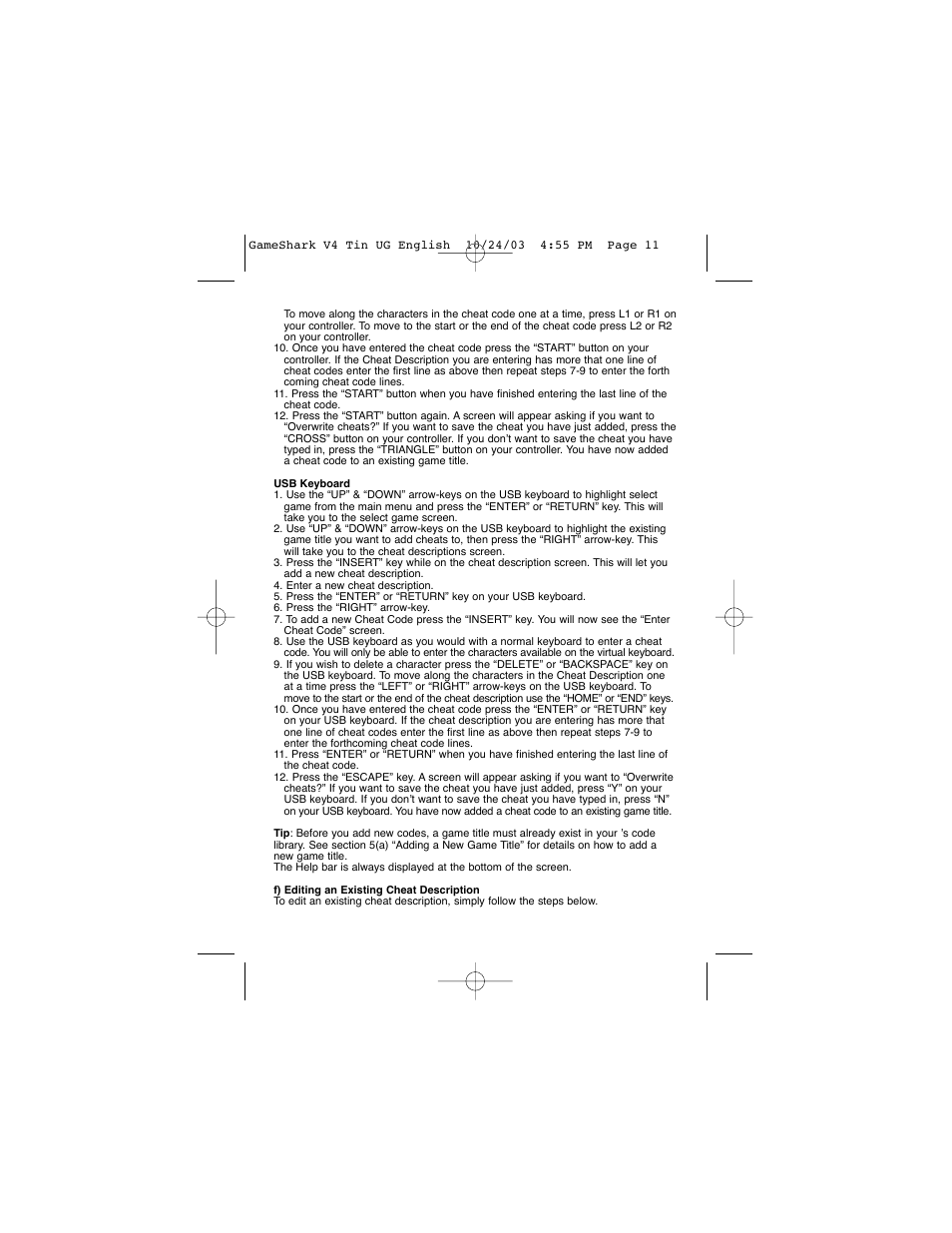 Mad Catz GameShark 2 User Manual | Page 11 / 35