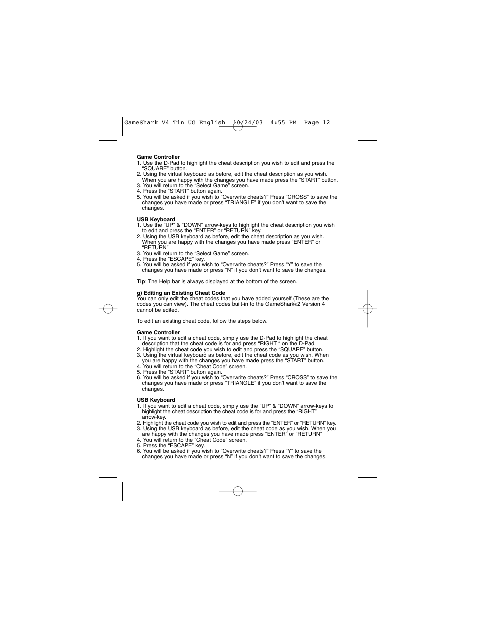 Mad Catz GameShark 2 User Manual | Page 12 / 35