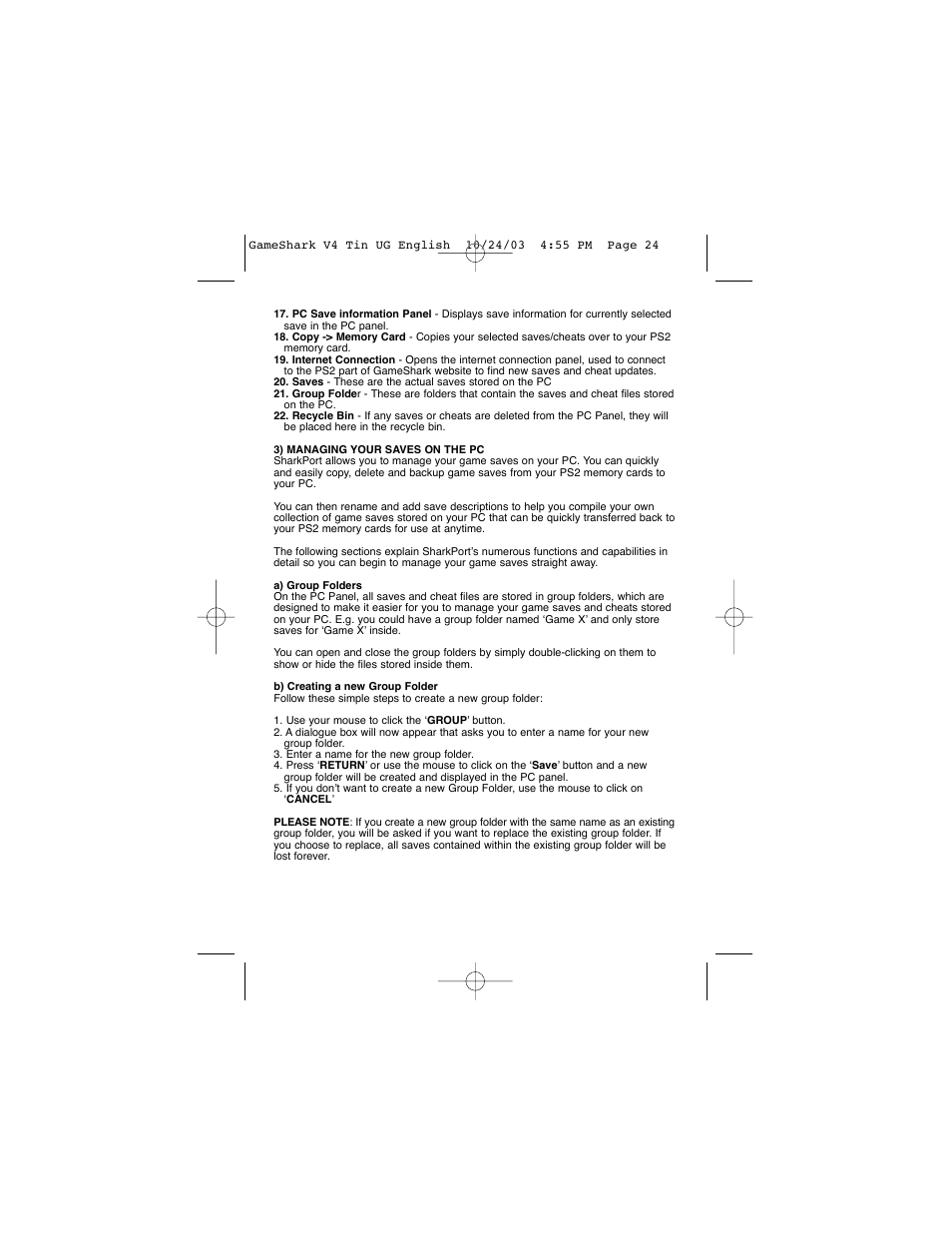 Mad Catz GameShark 2 User Manual | Page 24 / 35