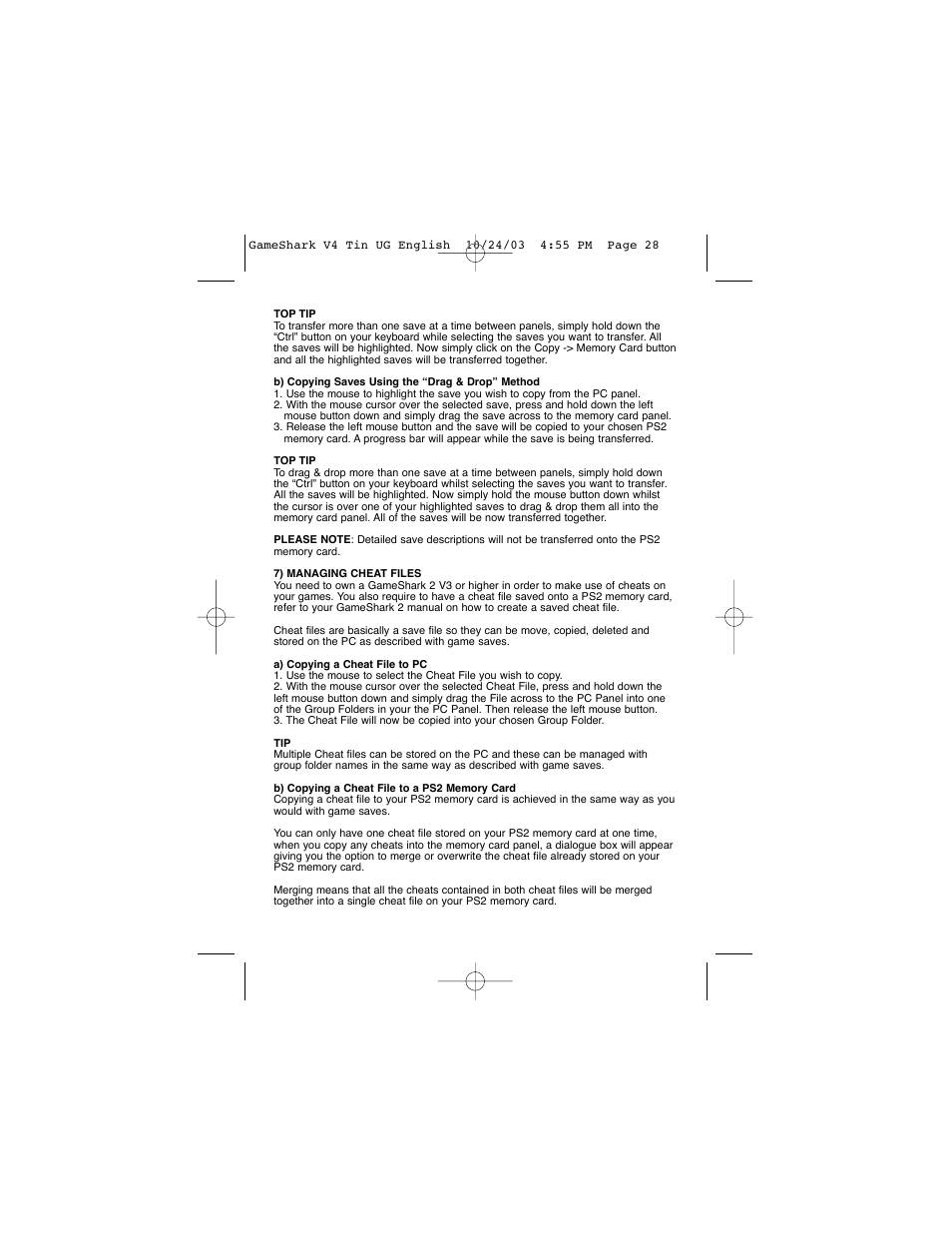 Mad Catz GameShark 2 User Manual | Page 28 / 35