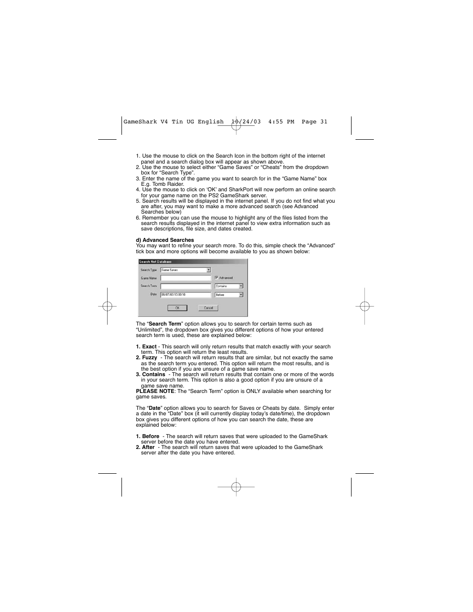 Mad Catz GameShark 2 User Manual | Page 31 / 35