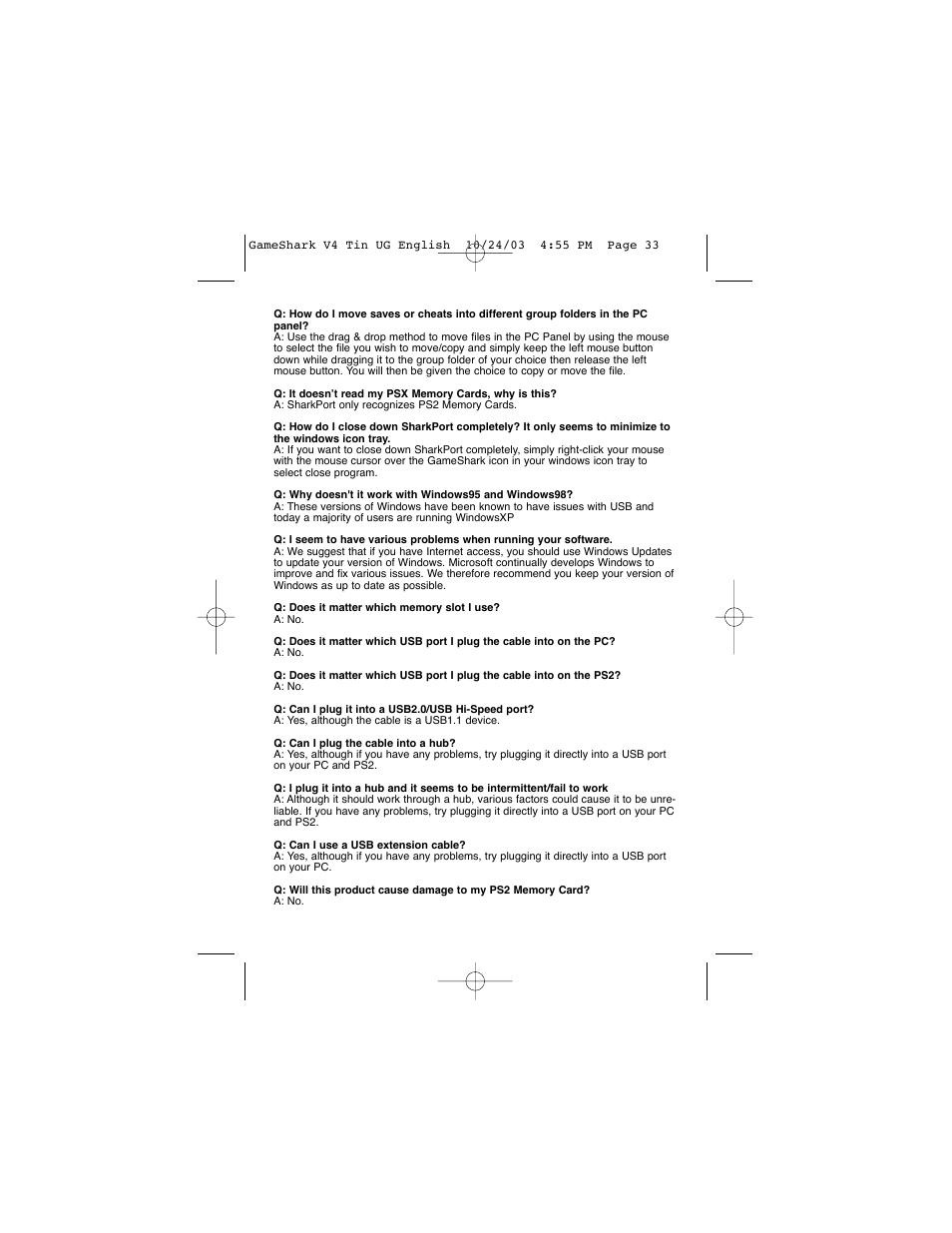 Mad Catz GameShark 2 User Manual | Page 33 / 35
