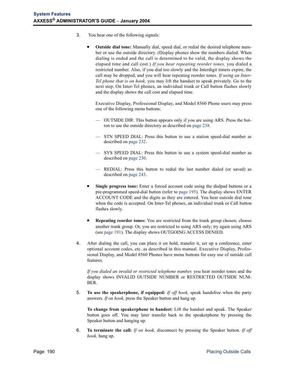 Inter-Tel Axxess User Manual | Page 206 / 342